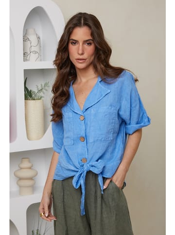 Rodier Lin Leinen-Bluse in Blau