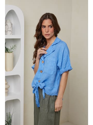 Rodier Lin Leinen-Bluse in Blau