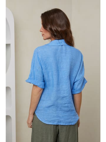 Rodier Lin Leinen-Bluse in Blau