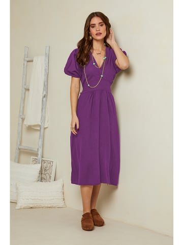 Rodier Lin Leinen-Kleid in Lila