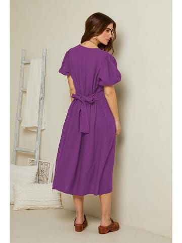 Rodier Lin Leinen-Kleid in Lila
