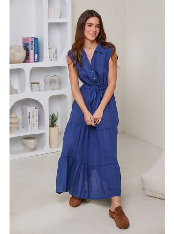Rodier Lin Leinen-Kleid in Dunkelblau