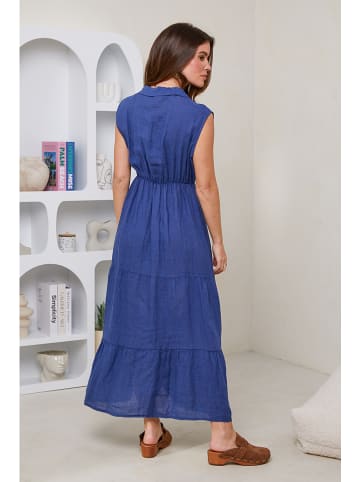 Rodier Lin Linnen jurk donkerblauw
