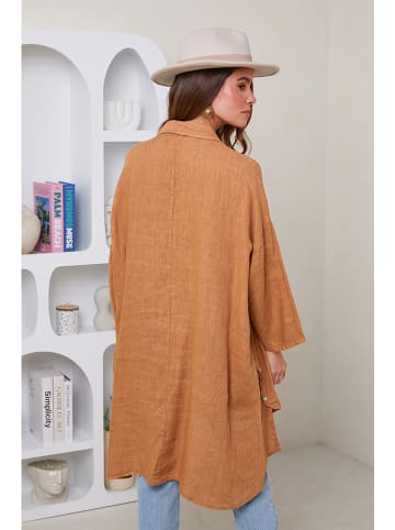 Rodier Lin Leinen-Tunika in Camel