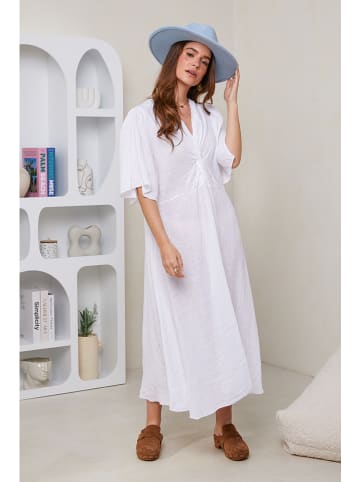 Le Monde du Lin Leinen-Kleid in Weiß