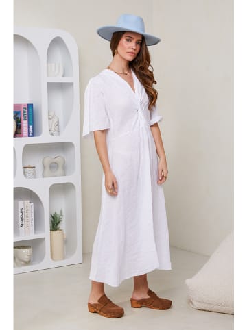 Le Monde du Lin Leinen-Kleid in Weiß