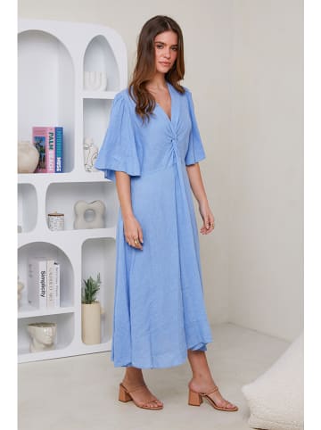 Le Monde du Lin Leinen-Kleid in Hellblau