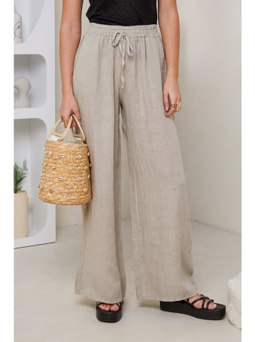 Rodier Lin Leinen-Marlenehose in Beige