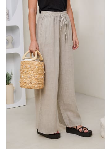 Rodier Lin Leinen-Marlenehose in Beige