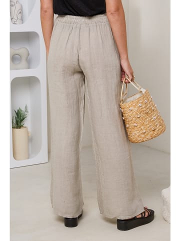 Rodier Lin Leinen-Marlenehose in Beige