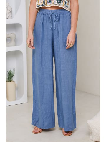 Rodier Lin Leinen-Marlenehose in Blau