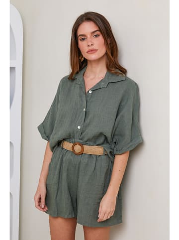 Rodier Lin Leinen-Bluse in Khaki