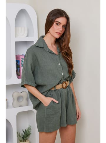 Rodier Lin Leinen-Bluse in Khaki
