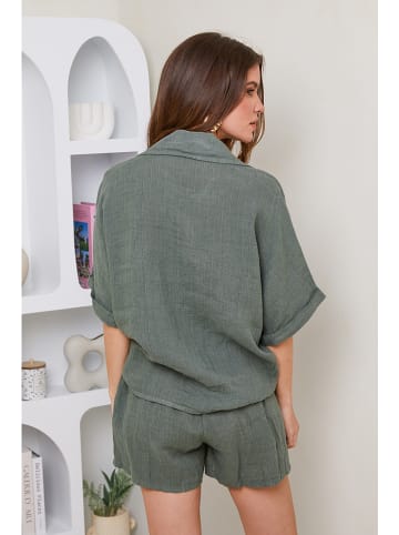 Rodier Lin Leinen-Bluse in Khaki
