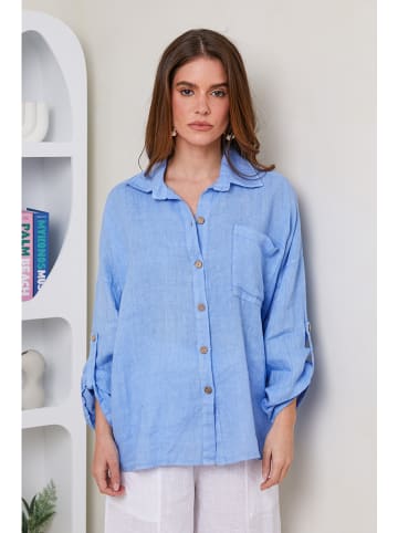 Rodier Lin Linnen blouse lichtblauw