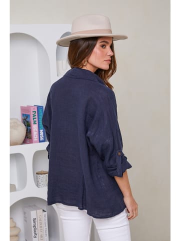 Rodier Lin Linnen blouse donkerblauw