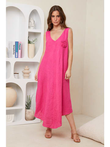 Rodier Lin Leinen-Kleid in Pink