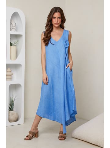 Rodier Lin Linnen jurk blauw