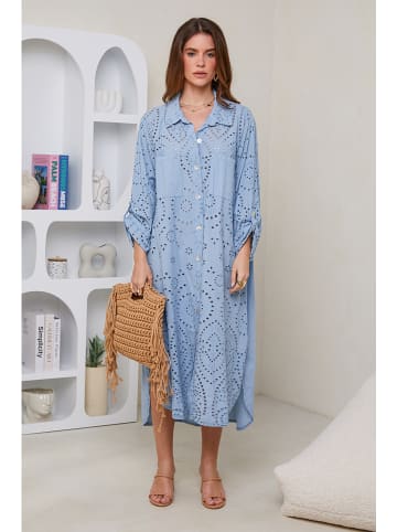 Rodier Lin Leinen-Kleid in Hellblau