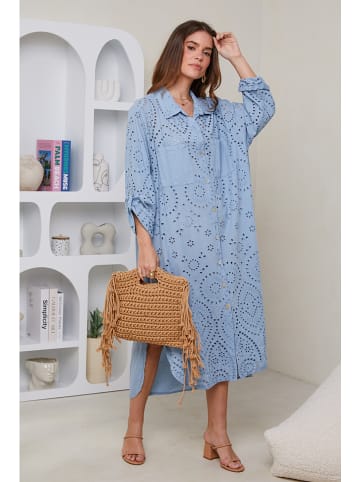 Rodier Lin Leinen-Kleid in Hellblau