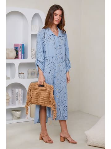 Rodier Lin Leinen-Kleid in Hellblau
