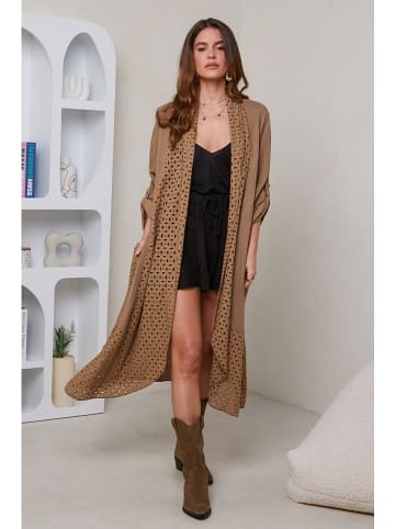 Rodier Lin Leinen-Cardigan in Camel