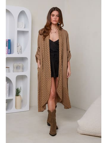 Rodier Lin Leinen-Cardigan in Camel