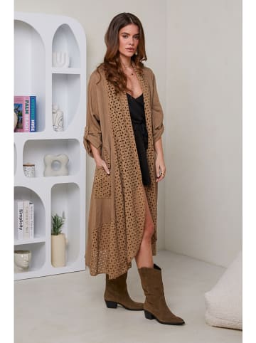 Rodier Lin Leinen-Cardigan in Camel