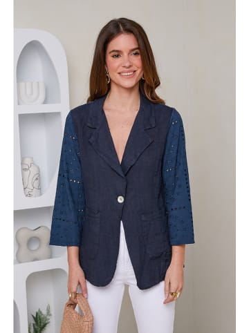 Rodier Lin Leinen-Blazer in Dunkelblau