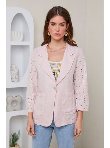 Rodier Lin Leinen-Blazer in Rosa