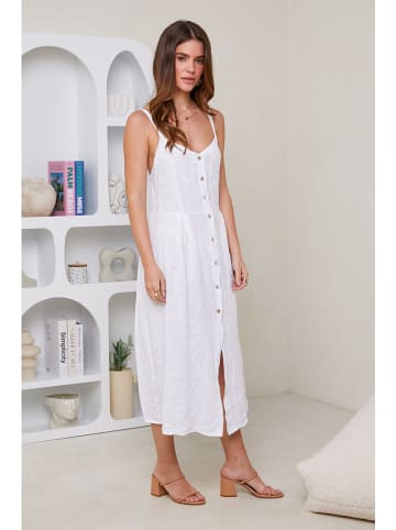 Rodier Lin Leinen-Kleid in Weiß