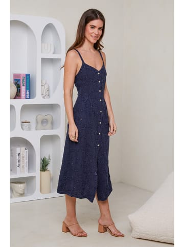 Rodier Lin Leinen-Kleid in Dunkelblau