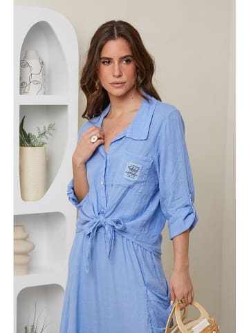 Rodier Lin Linnen blouse lichtblauw