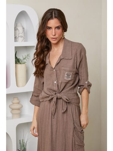 Rodier Lin Leinen-Bluse in Taupe