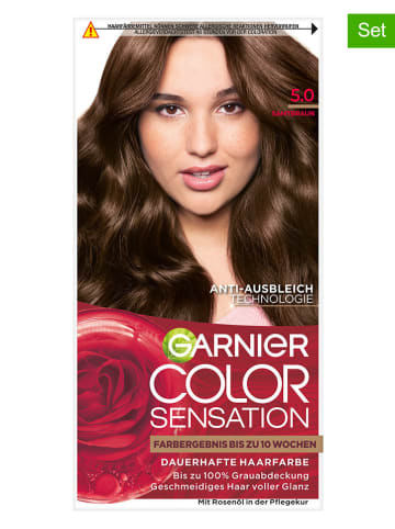 Garnier 3er-Set: Haarfarben "5.0 Samtbraun"