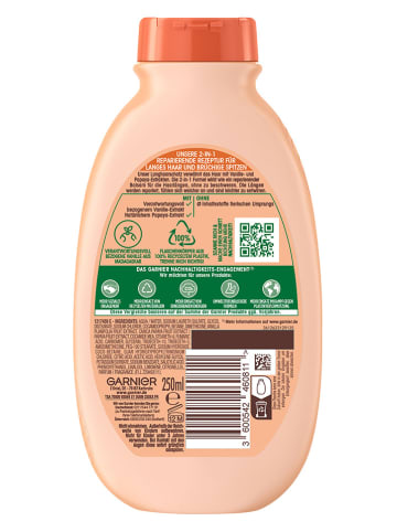 Garnier Szampony (3 szt.) "True Treasures 2w1 - Vanilla & Papaya" - po 250 ml