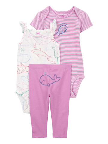 carter's 3tlg. Outfit in Rosa/ Lila