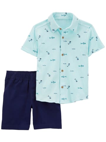 carter's 2-delige outfit lichtblauw/donkerblauw