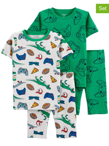 carter's 2-delige set: pyjama's grijs/groen