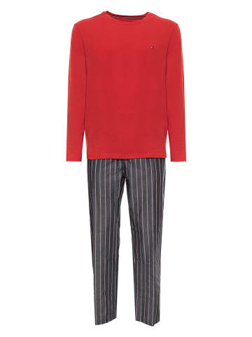 Tommy Hilfiger Piżama w kolorze czarno-czerwonym