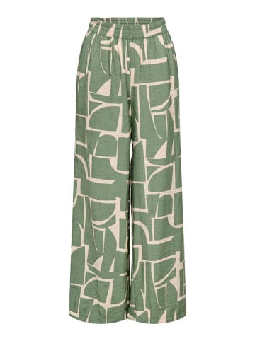 JDY Spodnie "Soul" w kolorze zielono-beżowym