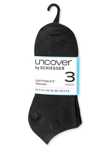 UNCOVER BY SCHIESSER 3er-Set: Socken in Schwarz