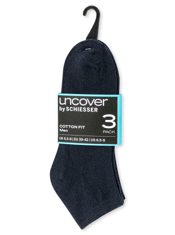 UNCOVER BY SCHIESSER 3er-Set: Socken in Dunkelblau