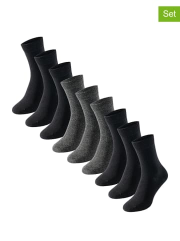 UNCOVER BY SCHIESSER 9er-Set: Socken in Schwarz/ Grau