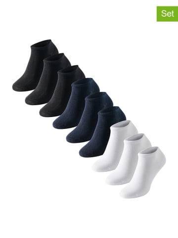 UNCOVER BY SCHIESSER 9-delige set: sokken donkerblauw/wit/zwart
