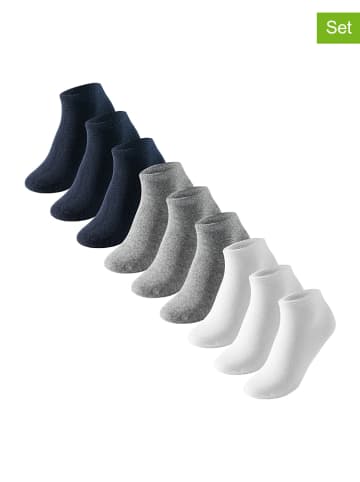 UNCOVER BY SCHIESSER 9-delige set: sokken donkerblauw/wit/grijs