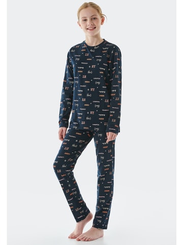 Schiesser Pyjama donkerblauw