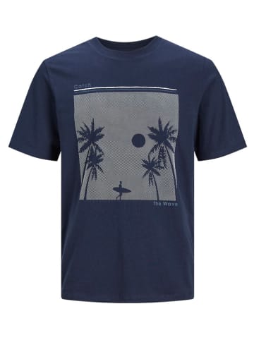 Jack & Jones Koszulka "Palm" w kolorze granatowym