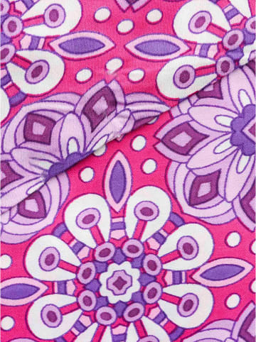 Zwillingsherz Chusta trójkątna w kolorze fioletowo-różowym - 200 x 100 cm