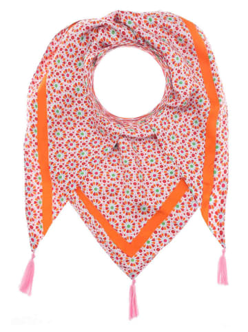 Zwillingsherz Driehoekige sjaal "Riane" meerkleurig - (L)200 x (B)100 cm